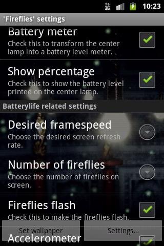    - Fireflies Live Wallpaper